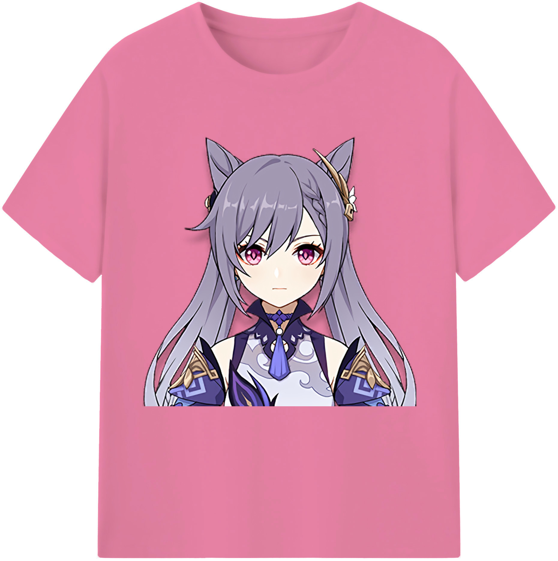 げんし神 刻晴 こくせい genshin Kokusei 綿100％半袖Tシャツ（フロントプリント）
